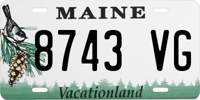 ME license plate 8743VG