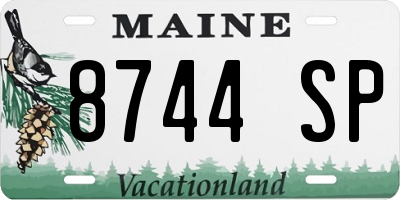 ME license plate 8744SP