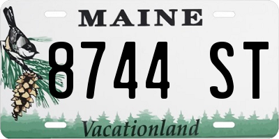 ME license plate 8744ST