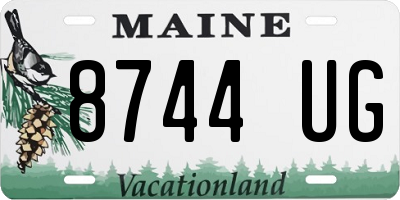 ME license plate 8744UG