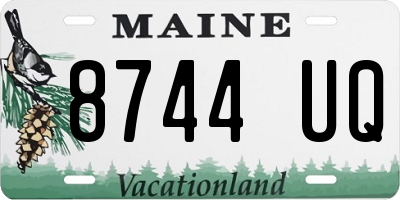 ME license plate 8744UQ