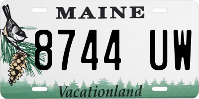 ME license plate 8744UW