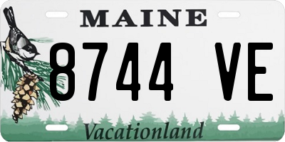 ME license plate 8744VE