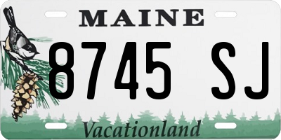 ME license plate 8745SJ