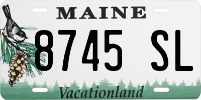 ME license plate 8745SL