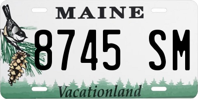 ME license plate 8745SM