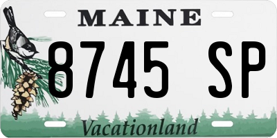 ME license plate 8745SP
