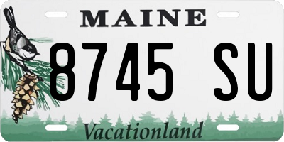 ME license plate 8745SU