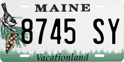 ME license plate 8745SY