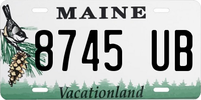 ME license plate 8745UB