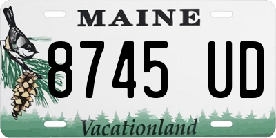 ME license plate 8745UD