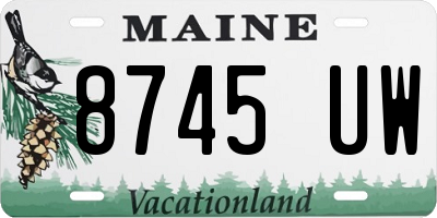 ME license plate 8745UW