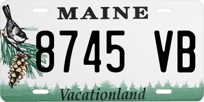 ME license plate 8745VB