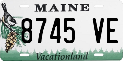 ME license plate 8745VE
