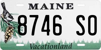ME license plate 8746SO
