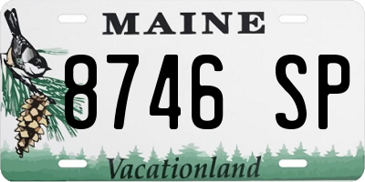 ME license plate 8746SP