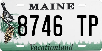 ME license plate 8746TP