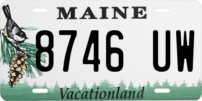 ME license plate 8746UW