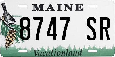 ME license plate 8747SR