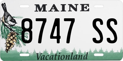ME license plate 8747SS