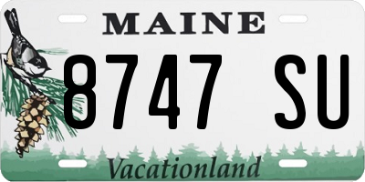 ME license plate 8747SU