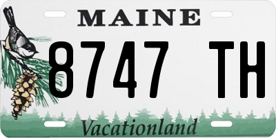 ME license plate 8747TH