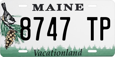 ME license plate 8747TP