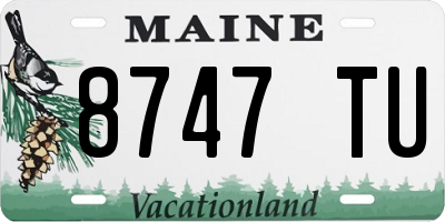 ME license plate 8747TU