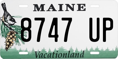 ME license plate 8747UP