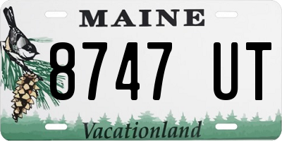 ME license plate 8747UT