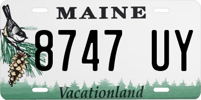 ME license plate 8747UY