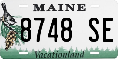 ME license plate 8748SE