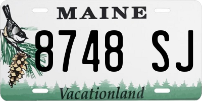 ME license plate 8748SJ