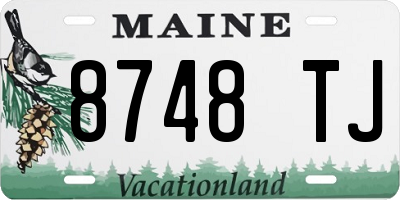 ME license plate 8748TJ