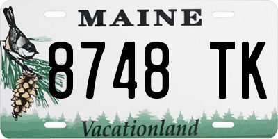 ME license plate 8748TK