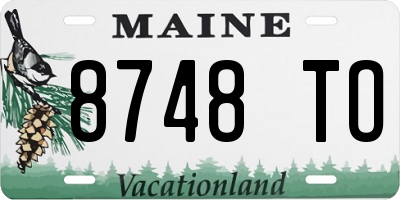 ME license plate 8748TO