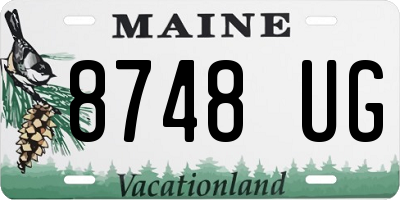 ME license plate 8748UG