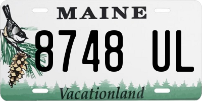 ME license plate 8748UL