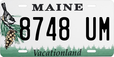 ME license plate 8748UM