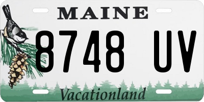 ME license plate 8748UV