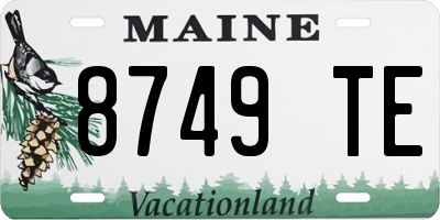 ME license plate 8749TE
