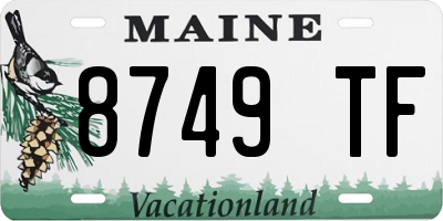 ME license plate 8749TF