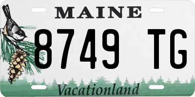 ME license plate 8749TG