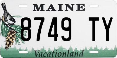 ME license plate 8749TY