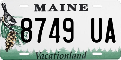 ME license plate 8749UA