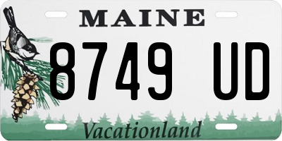 ME license plate 8749UD