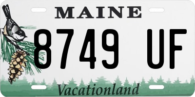 ME license plate 8749UF
