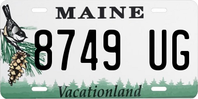 ME license plate 8749UG