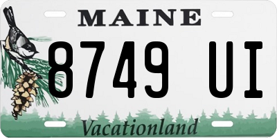 ME license plate 8749UI