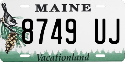 ME license plate 8749UJ